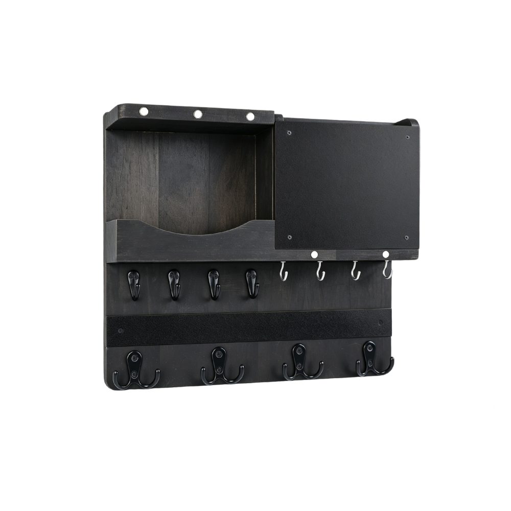Wall-Mounted Key and Mail Organizer with Chalkboard