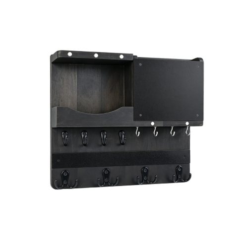 Wall-Mounted Key and Mail Organizer with Chalkboard